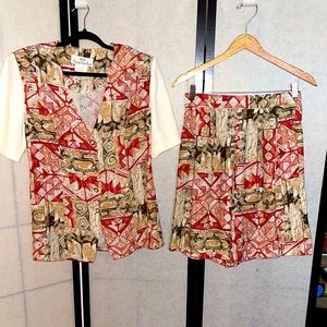 ✅2/$20✅Hampton Row NWT Vintage 90s Women’s 2 pcs Matching Top & Shorts!